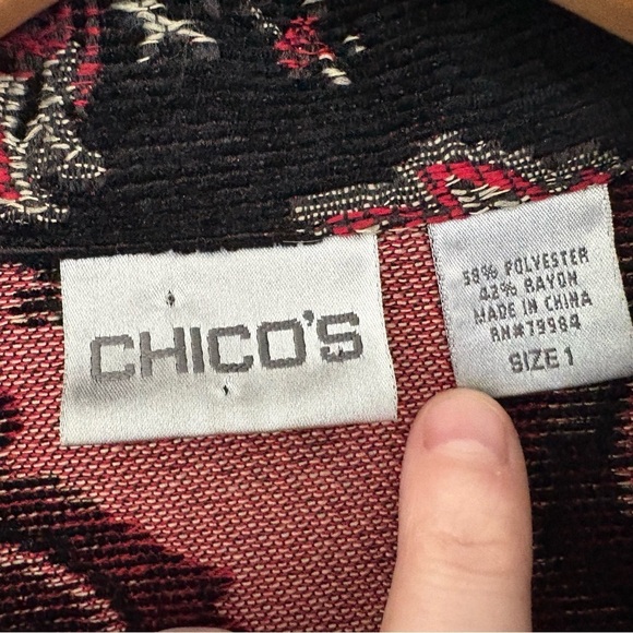 Chico’s Paisley Button Jacket Size 1/M - Picture 6 of 6